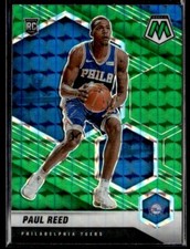 2020-21 Panini Mosaic Paul Reed Green Mosaic Prizm RC #245 Philadelphia 76ers