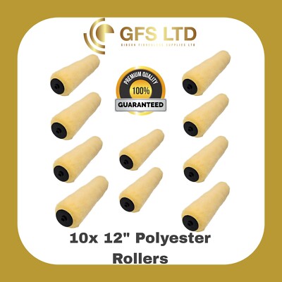 10x 12'' Zoll Langflor Polyester Nachfüllroller Farbhülse, Mauerwerk, GFK, ANGEBOT