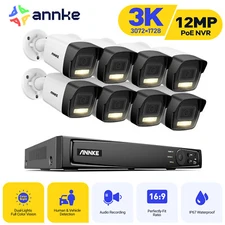 ANNKE 8CH 12MP NVR 5MP Audio POE Security IP Camera System Outdoor Color Night