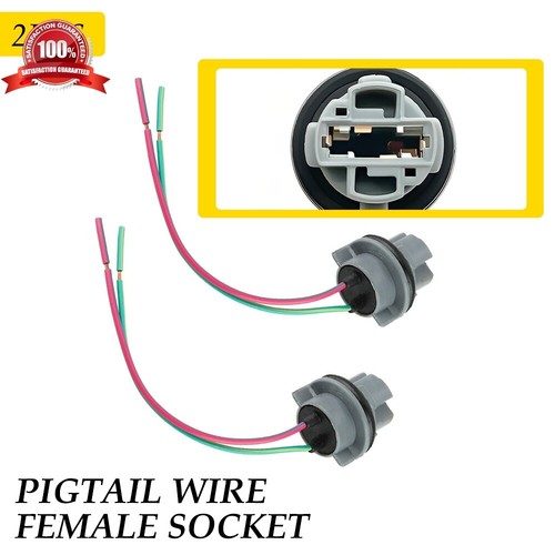 2PCS 7440 7443 Socket Bulb Harness Sockets Adapter For Turn Signal ...