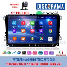 Autoradio Android Stereo Auto 2din Volkswagen Golf 5 6 Passat Touran Tiguan Seat - Miniatura 1