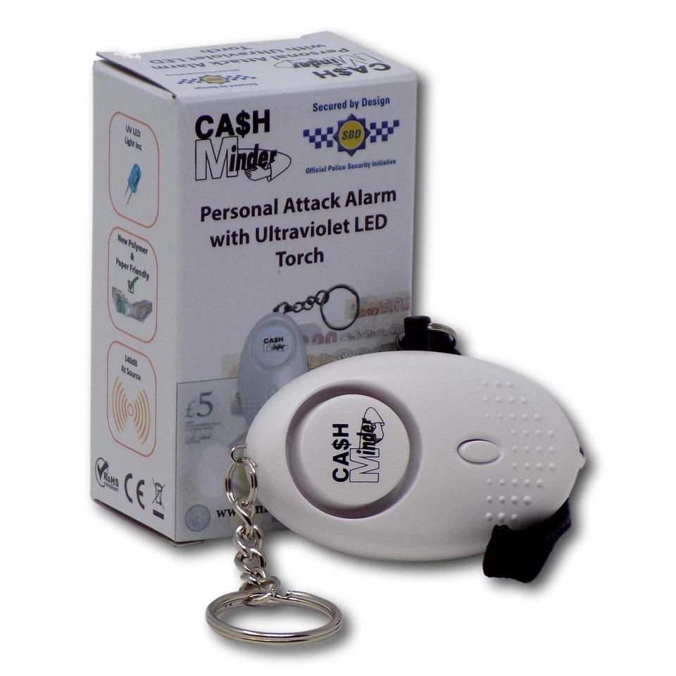 EPOSGEAR Cash Minder UV Counterfeit Forged Fake Money Note Detector Light Personal Alarm