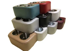 Upholstered Lg Drink Cup Holder fits f-150 of C-10 truck multiple color choices