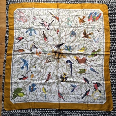 Vintage Authentic 70er Jahre Seidentuch von GUCCI, V. Accornero, Tropical Birds