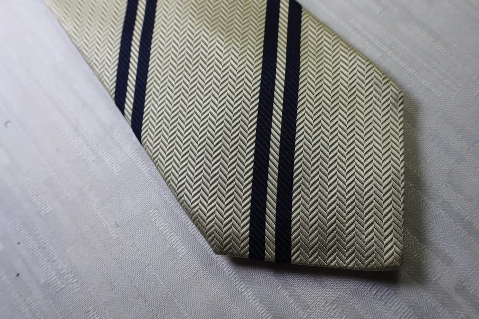 SANSEVERINO NAPOLI SELF TIPPED SETA SILK TIE CRAVATTA NECKTIE MADE ITALY VINTAGE - Immagine 2 di 4