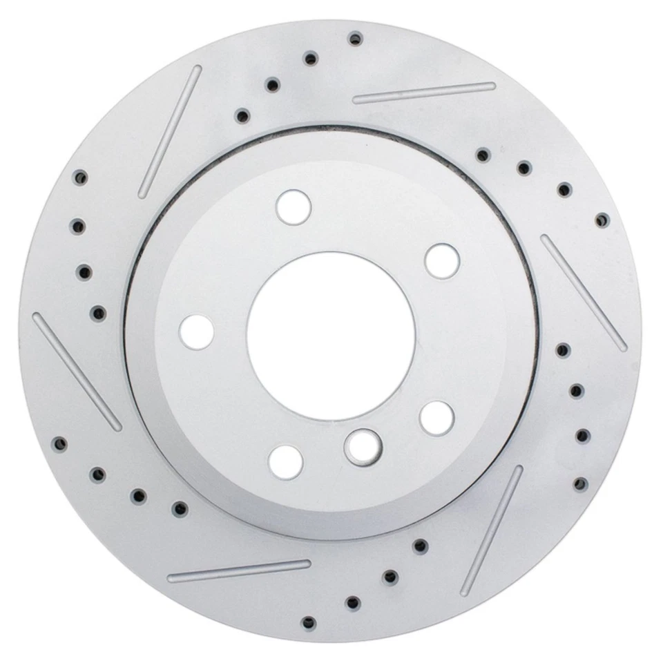 Par trasero Performance de rotor de freno perforado y ranurado con recubrimiento en G para BMW Foto 4 de 4