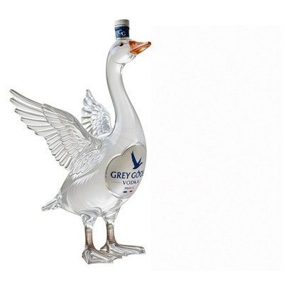 Vodka 3D Sculpted Grey Goose Bottle Decorative Wine Bottle Glass For Home Bar