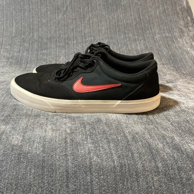 Nike SB Chron Black University Red Size 13 Men Skate Shoes MINT Outsoles