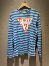 Pantalones de mezclilla Market X Guess a rayas manga larga 2016-17 púrpura verde azulado estampado fresa