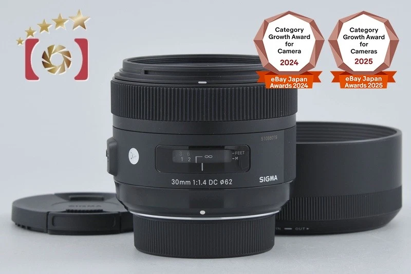新品級 SIGMA Art 30mm F1.4 DC SAマウント用 H189 Sigma 30mm f/1.4 DC HSM Art Lens for Sigma SA 301-110 B&H Photo
