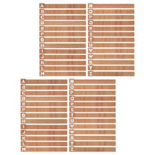 Coffee Wood Vinyl Record Dividers Alphabet Organizer Tabs 2Set Home Library Use