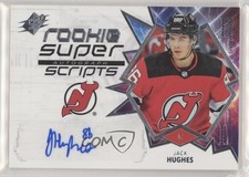 2019-20 SPx Rookie Superscripts Jack Hughes #RSS-JH Auto 0c3