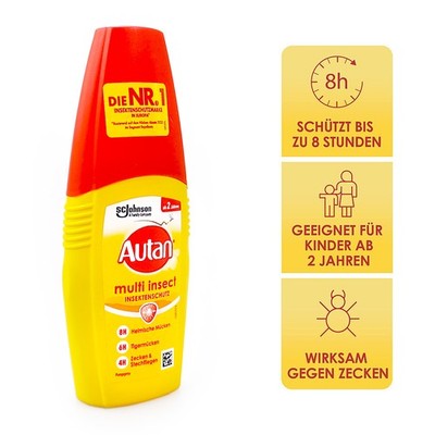 (60 EUR/l) Autan Multi Inscet Insektenspray Mückenschutz Pumpspray Mücken