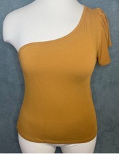 Banana Republic Top Womens One Shoulder Stretch Ribbed Dinner Date Night Chic