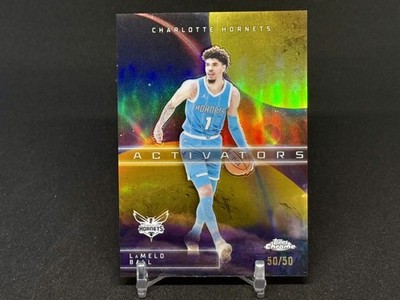50/50 OMEGA 2025-26 Topps Chrome - Activators LaMelo Ball Gold Refractor BOOKEND