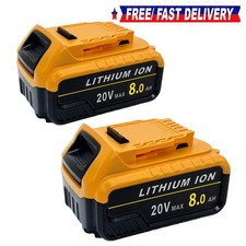 Dewalt Compatible Dual 20V 8Ah Li-Ion Battery 2 Packs - High Capacity