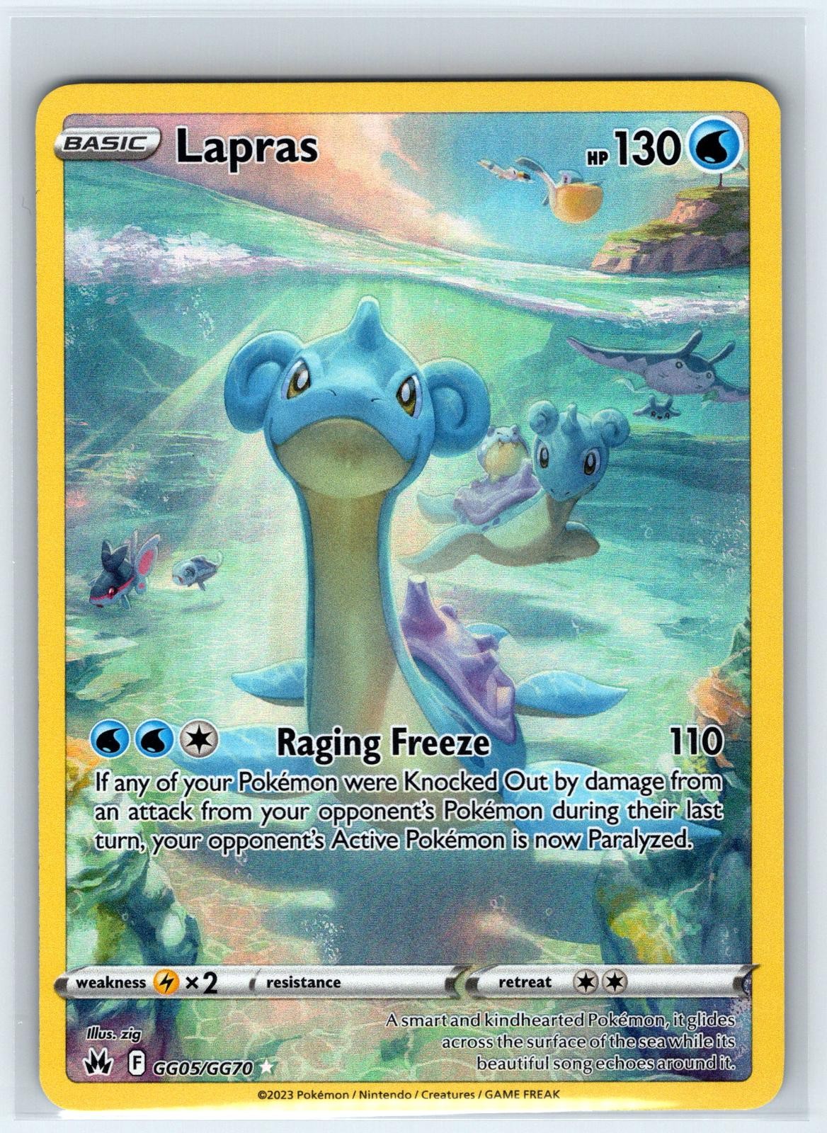 Lapras GG05/GG70 Holo Crown Zenith Galarian Gallery Pokemon NM