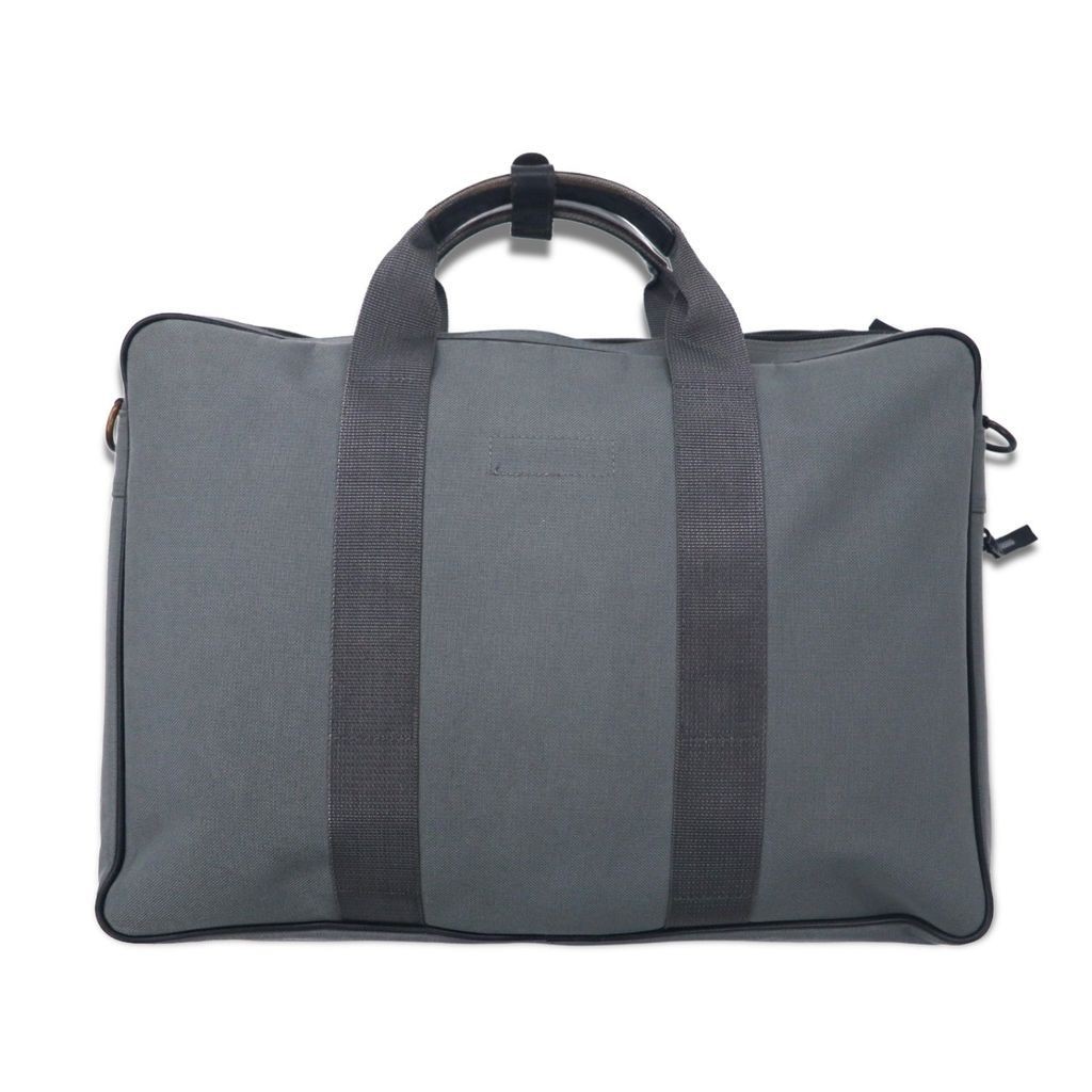 Porter Clip Briefcase Gray Polyester Business Bag… - image 2