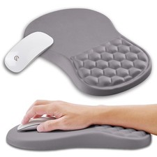 Ergonomic Mouse Pad Wrist Support with Memory Foam Massage Bulge, Carpal Tunn...