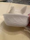 Vintage Milk Glass Hen on Nest