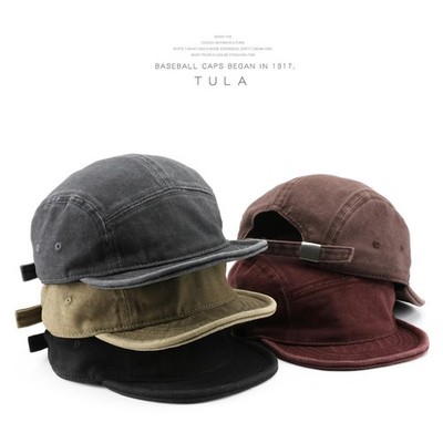 Neu Vintage Washed Baseball Cap - kurze Krempe Unisex Sonnenhut für Outdoor Sport