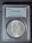 1887/6-P Morgan Dollar PCGS MS-61 VAM-2 (TOP 100)