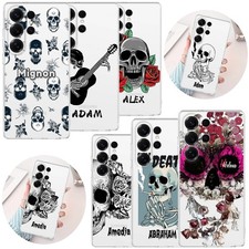 Phone Case For Samsung Galaxy S23 S24 S25 A55 A54 Customized Skull Pattern Cover
