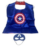 Captain America Kids - Cape  Mask Set - By Rubies - One Size