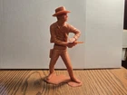 Vintage 1964 Louis Marx Co. Cowboy Shooting Plastic Figure 5 1/2 " Tall Brown
