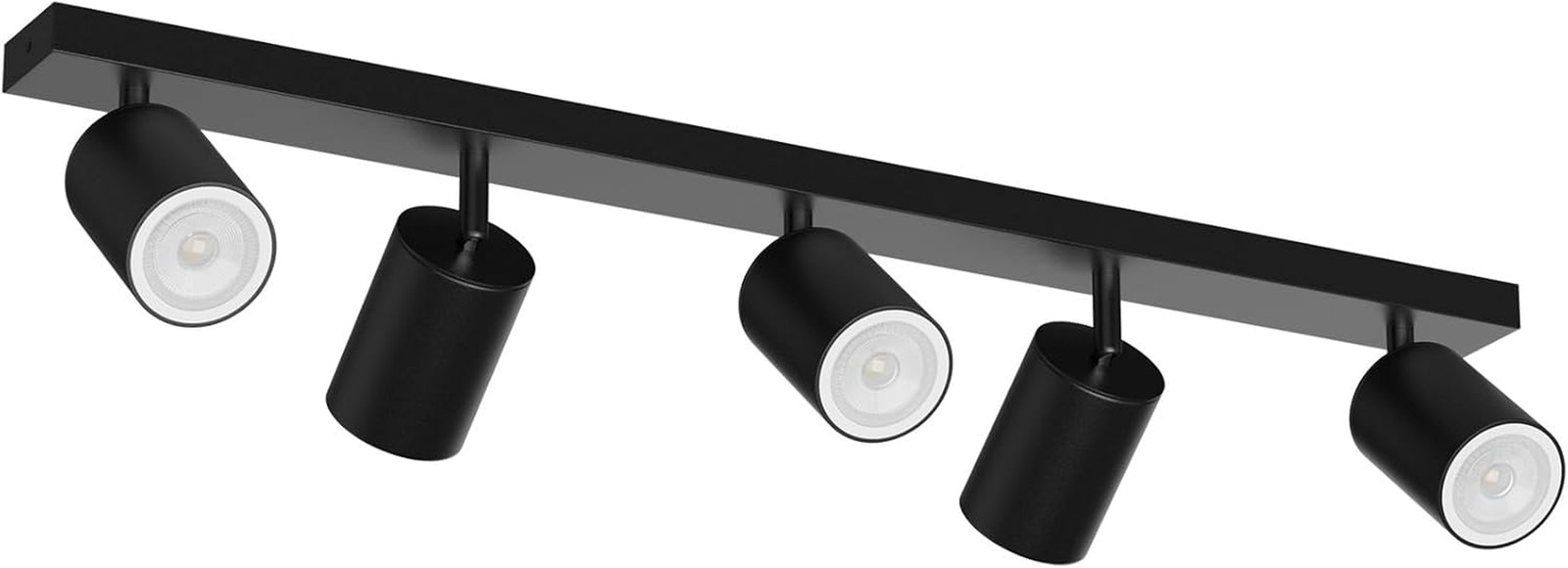 Spot plafond noir orientable 5 lumières GU10 luminaire au design moderne