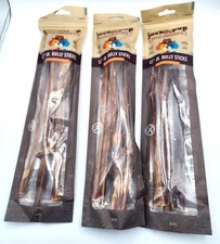 JACK & PUP Texas Smokehouse 12" JR Bully Sticks 3 BAGS=9 Treat Lot-Premium Beef