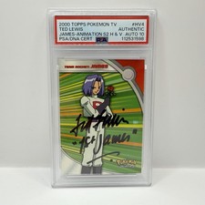Ted Lewis Signed Autograph - James - Topps Pokemon Card TV S2 HV4 - PSA 10