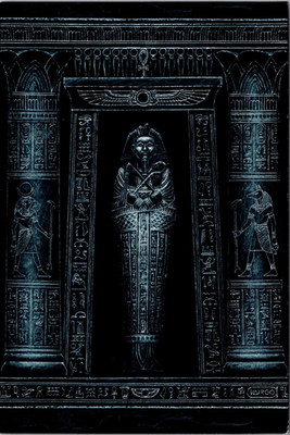 Joseph Vargo Sarcophagus Egyptian Tomb Gothic Art Postcard 1998 Monolith [AD]