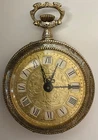 Vintage Brevet + 227383 Swiss Made Alarm Pocket Watch Gold plate Running