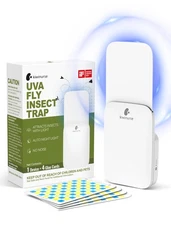 Kiwinurse Indoor Flying Insect Trap - Plug-in Fly, Gnat, Fruit Fly Catcher + 4 R