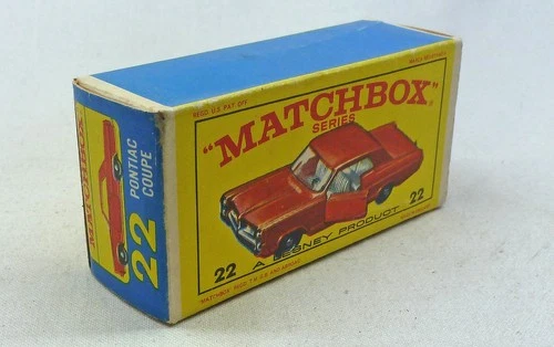 Lesney Matchbox Toys MB22c Pontiac Coupe ORIGINAL Empty E4 Type Box