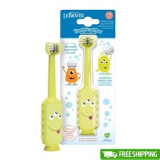 Toddler Toothbrush Triple-Sided Color Changing Bristles Suction Cup Ages 1-4 New