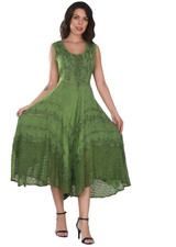 Women's Floral Embroidery Party midi Fit  Flare Tank Dress Wholesale Mix Lot