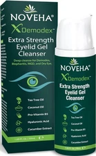NOVEHA Demodex Extra Strength Eyelid Gel Cleanser - for Demodex, MGD and Dry ...