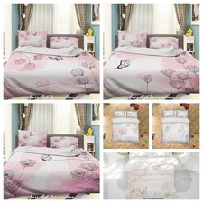 3D Flower Butterfly Watercolor Colorful Quilt Cover Duvet Cover Comforter set