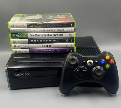Xbox 360 Slim 250GB + Controller & 6 Spiele