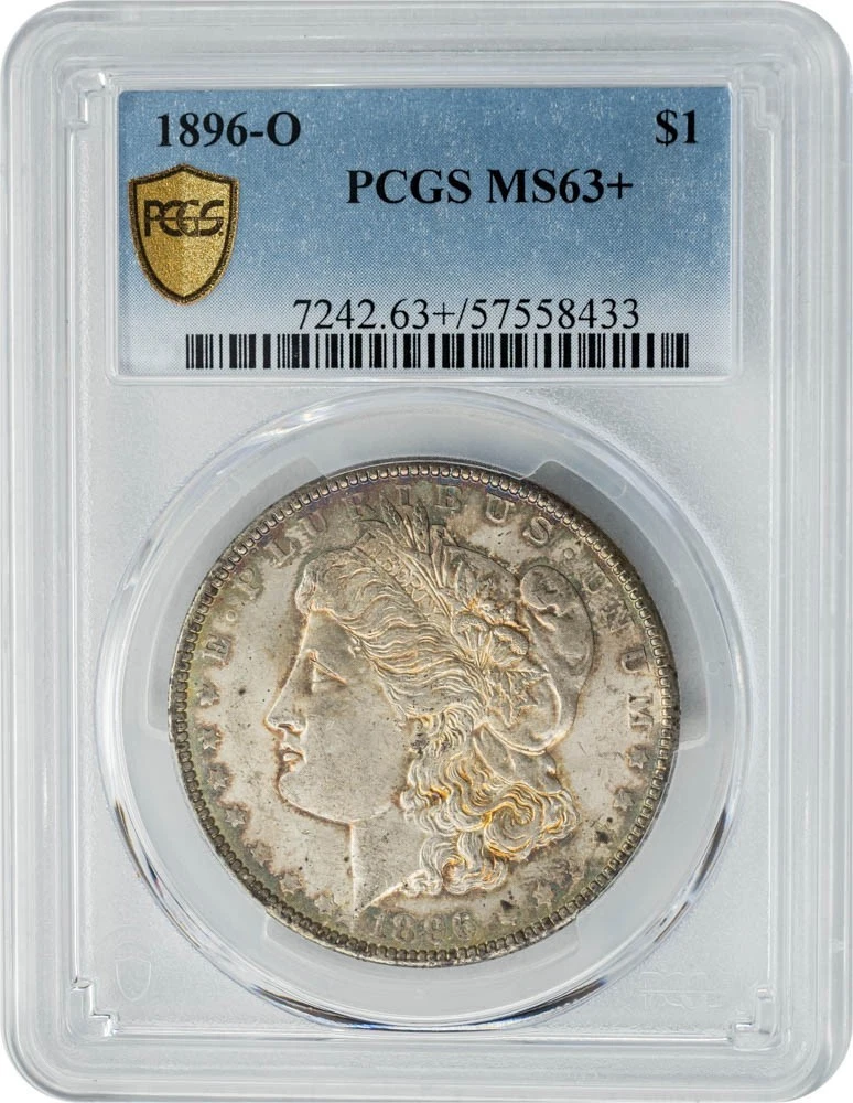 1896-O Morgan Silver Dollar $ MS63+ Secure PCGS 950198-7
