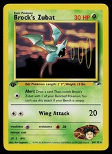 Pokemon Card - Brock's Zubat Gym Heroes 24/132 Rare 1st Edition