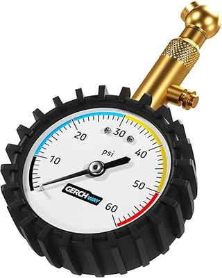 #ad Pressure Gauge for Cars Large Dial Numbers amp; 360° Swivel Chuck Accurate Air $20.99