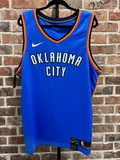 100% Authentic NWT NBA Oklahoma City Thunder Swingman Jersey Size 56 XXL, Blue