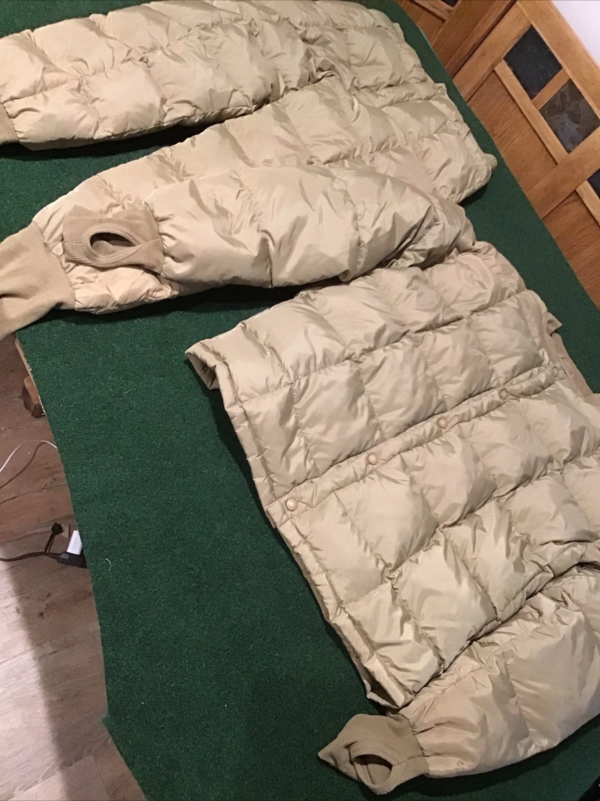 Cabelas Northern Goose Down Quilted Puffer Base Layer Set Jacket Pants Size L