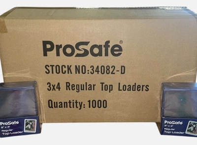 1000 Pro Safe 3x4 Sports Card regular Toploader 1 case 34082-D New top loaders