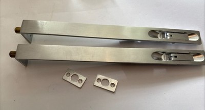 2 x gebürstetes Chrom Holz Tür bündig Schrauben 305 mm x 25 mm Schwerlast unbenutzt