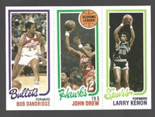 B 1980-81 Topps Basketball Bob Dandridge John Drew Larry Kenon 246-19-209 NRMT
