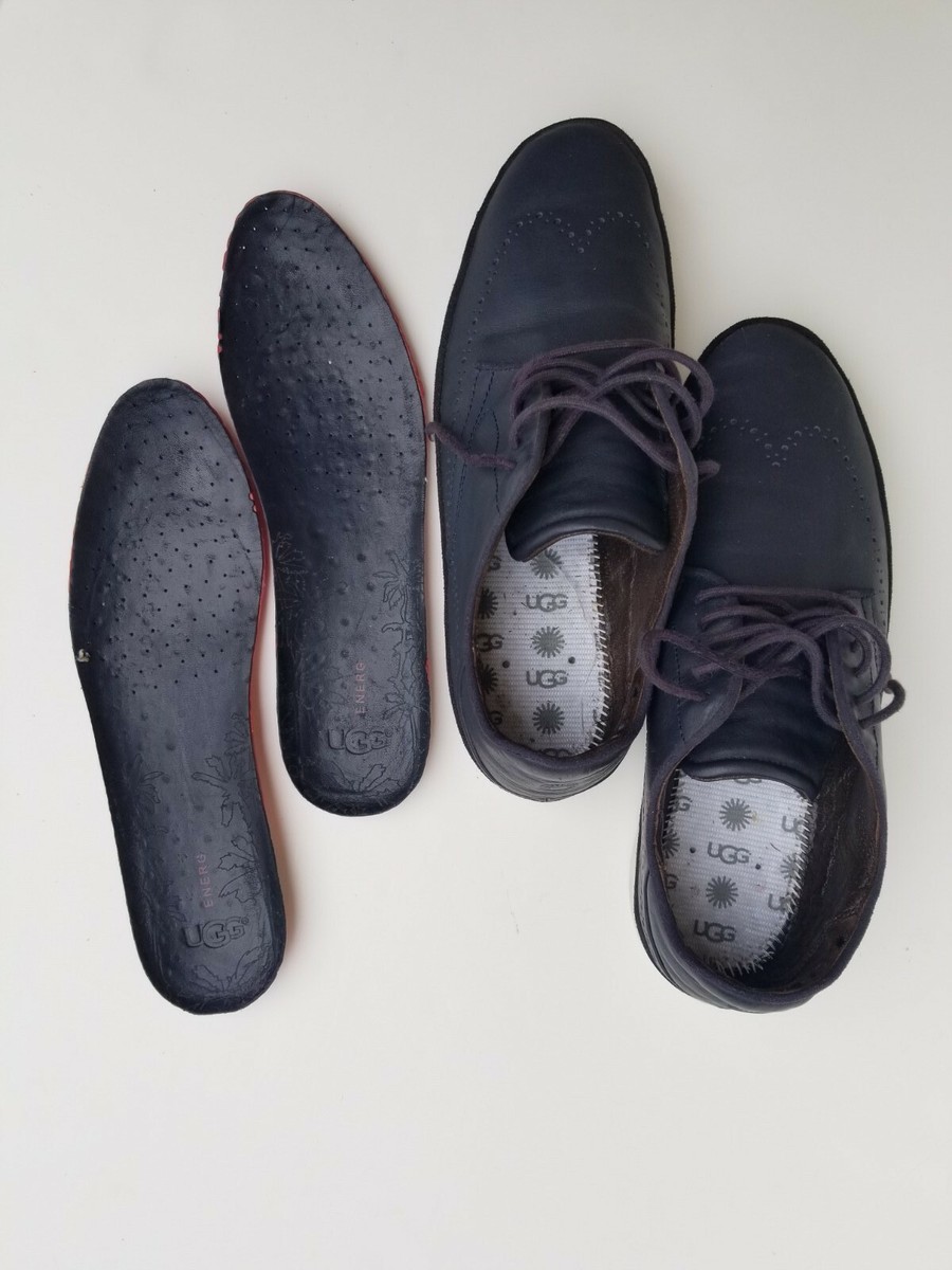 UGG Eneg Cali Men\'s Wingtip Derby Dress Shoes Size 12 Leather Blue 1090413 UGG DERBY Cali Navy Leather Wing Tips Men main image 4